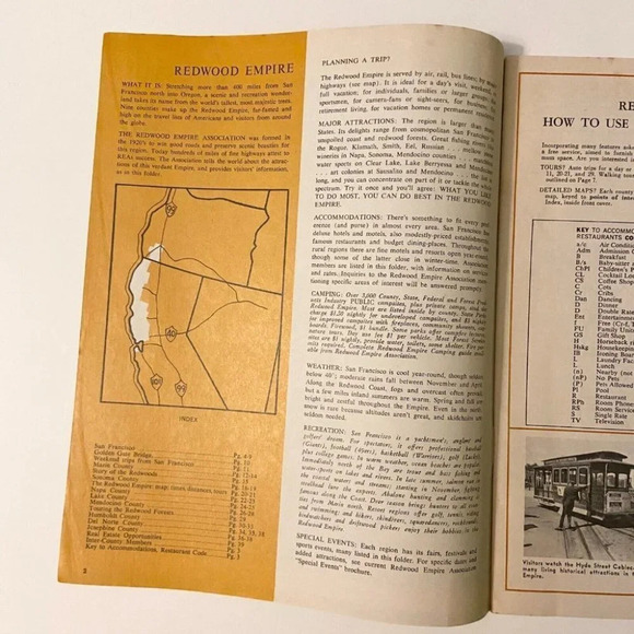 Vintage 1971  Redwood Empire Visitors Guide Travel Brochure Magazine Booklet - Picture 5 of 12